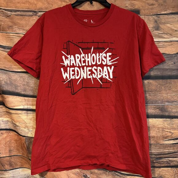 Revive Warehouse Wednesday T-Shirt L Youth Red Short Sleeve Skateboarding Tee - Picture 1 of 6